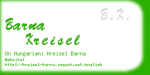 barna kreisel business card